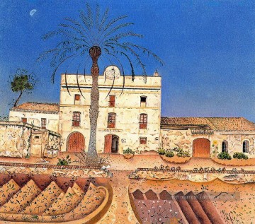 Maison au palmier Joan Miro Peinture à l'huile